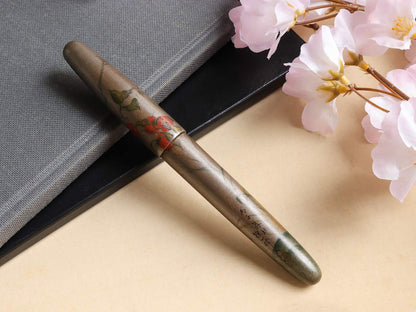 Wancher Dream Pen Urushi-e-Persimmon Fountain Pen