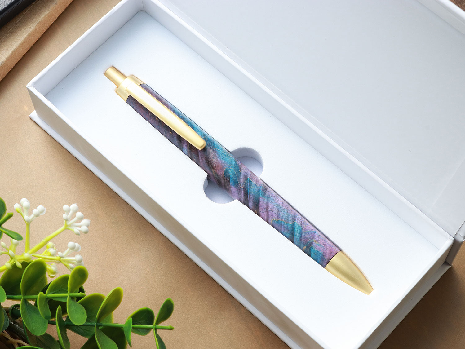 Stabilized Ballpoint Pen - Purple-Blue - Wancherpen International