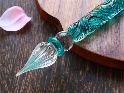 Kunisaki - Glass Dip Pen Set - Jade Vine - Wancherpen International