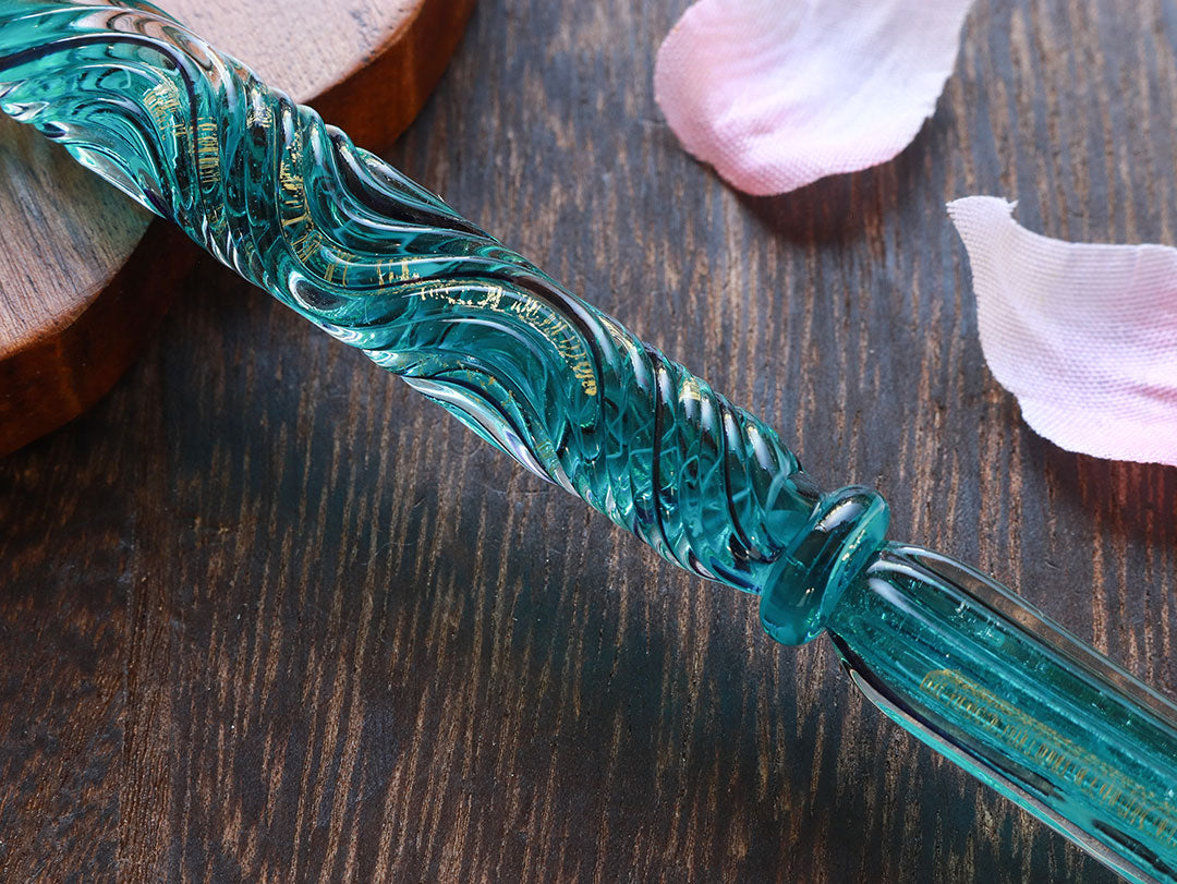 Kunisaki - Glass Dip Pen Set - Jade Vine - Wancherpen International