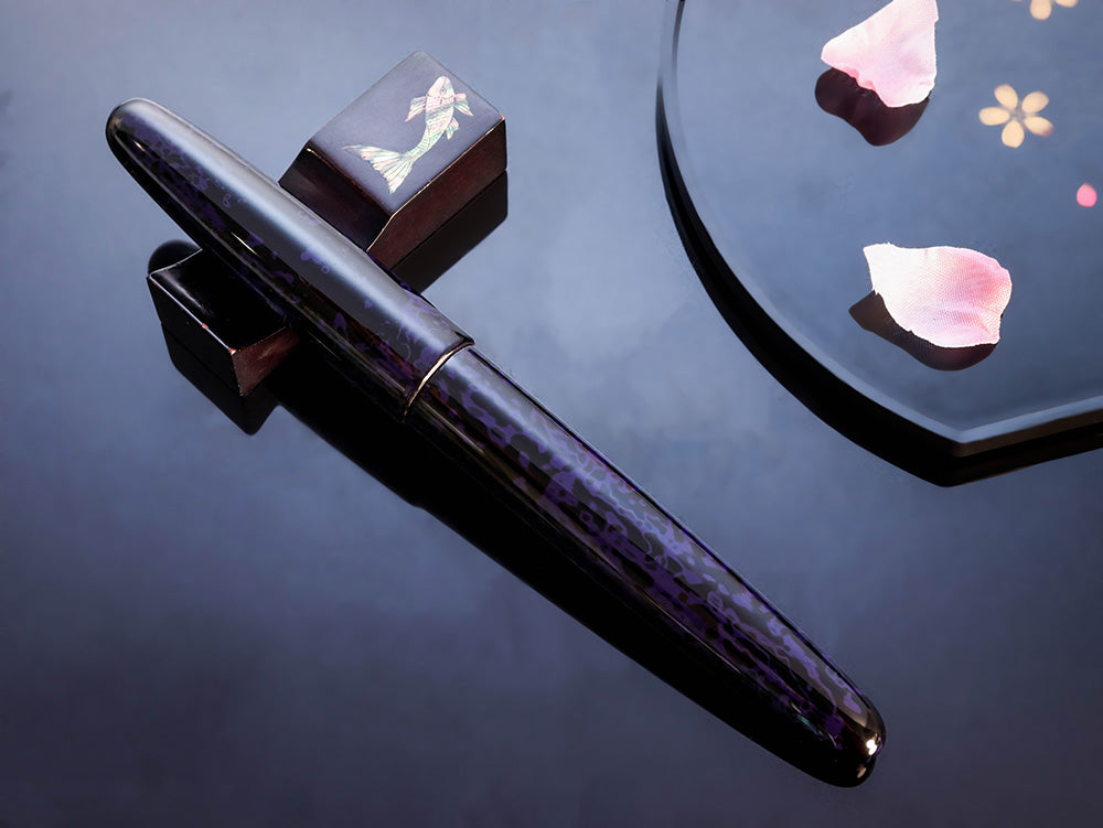 Hirota Urushi - Kara Nuri - Murasaki Fountain Pen - Wancher Pen