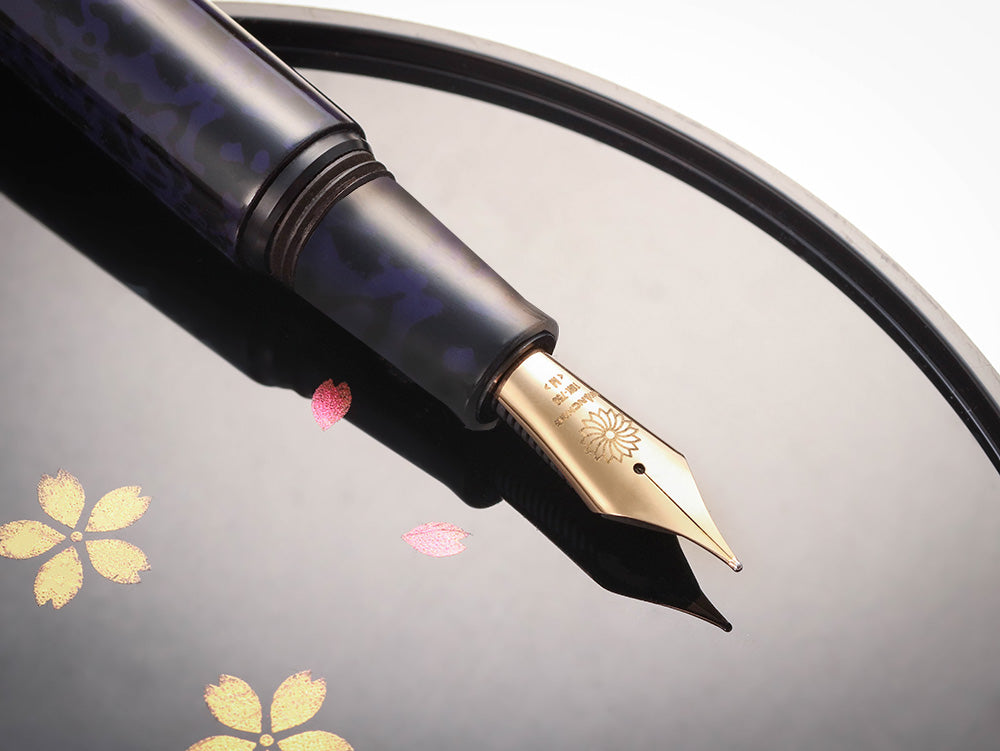 Hirota Urushi - Kara Nuri - Murasaki Fountain Pen - Wancher Pen