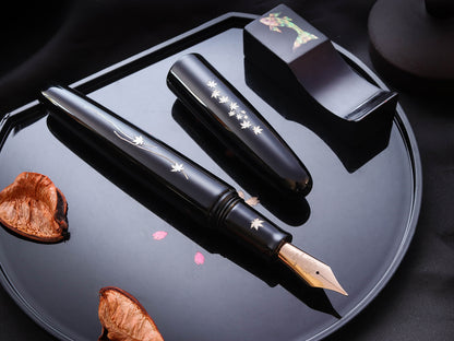 Zogan Momiji - Urushi Black Fountain Pen - Wancher Pen