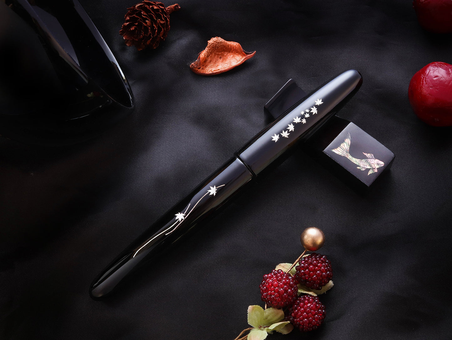 Zogan Momiji - Urushi Black Fountain Pen - Wancher Pen