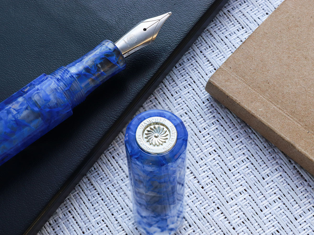 KALEIDO Fountain Pen - Blue Marbles (Fuun) - Wancherpen International