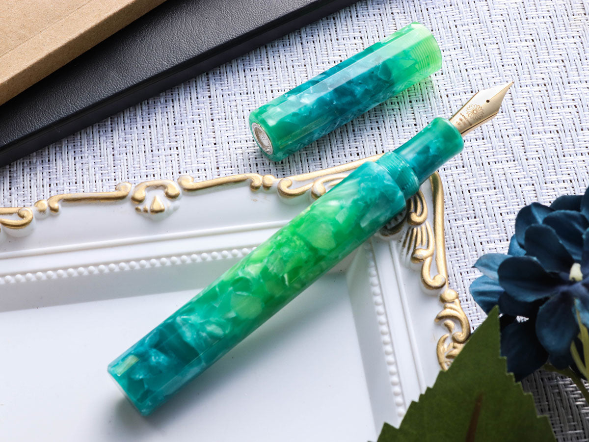 Wancher - KALEIDO - Green (Shisui) - Premium Acrylic Fountain Pen –  Wancherpen International