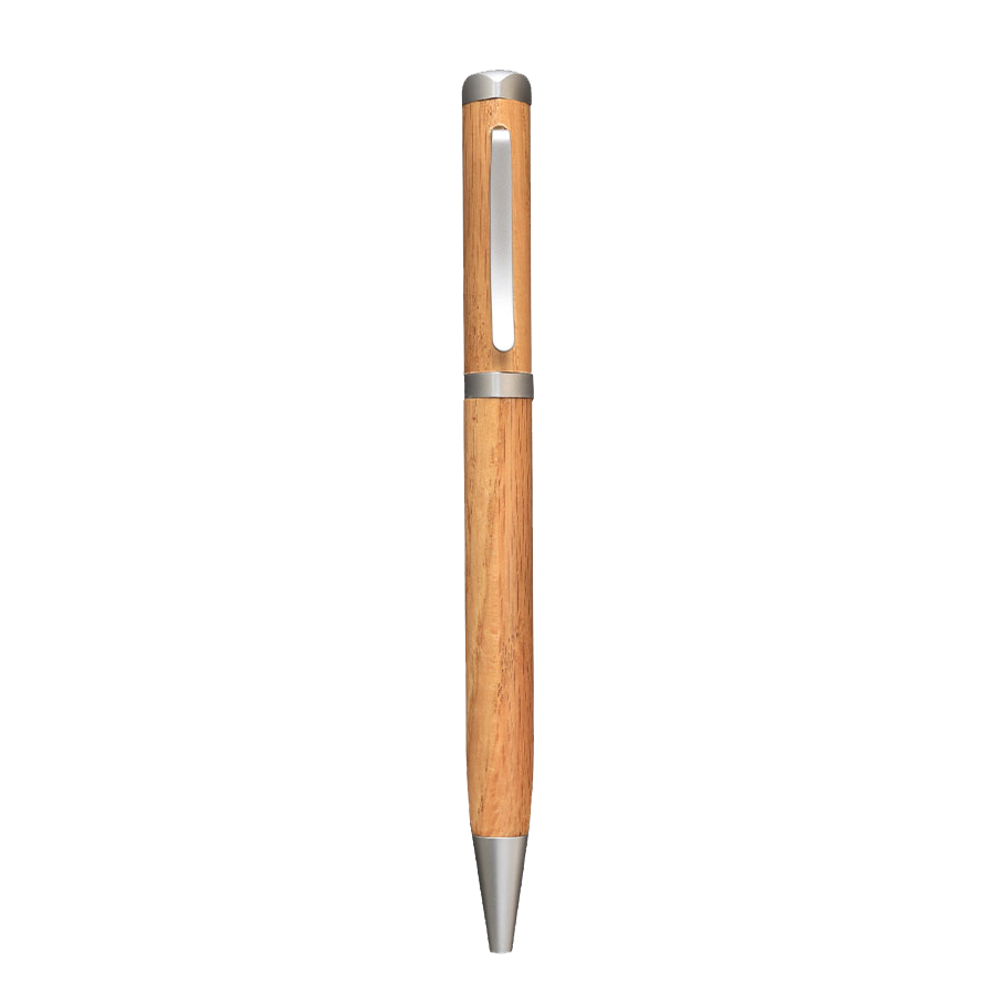 Meiboku Triangular Oak Ballpoint Pen - Wancher Pen