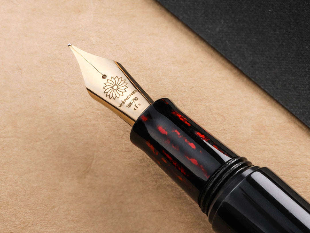 Taiyo - Red Fountain Pen - Wancher Pen