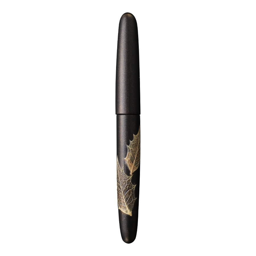 季映 Kiei Urushi - Holly Olive Black Fountain Pen - Wancher Pen