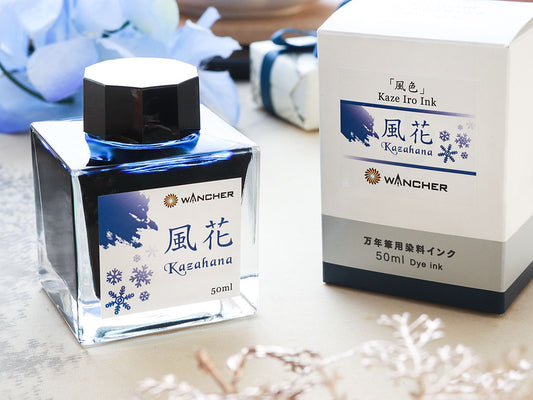 Wancher x Sailor Collaboration Kaze Iro Ink - Kazahana 風花 50ml - Wancherpen International