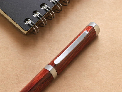 Meiboku Triangular Rosewood Ballpoint Pen - Wancher Pen