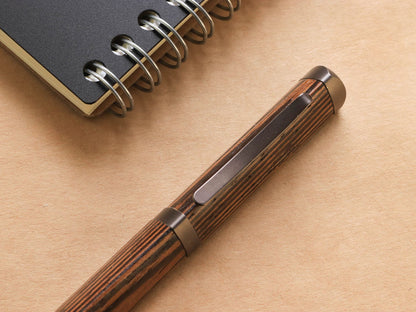 Meiboku Triangular Golden Sandalwood Ballpoint Pen - Wancher Pen