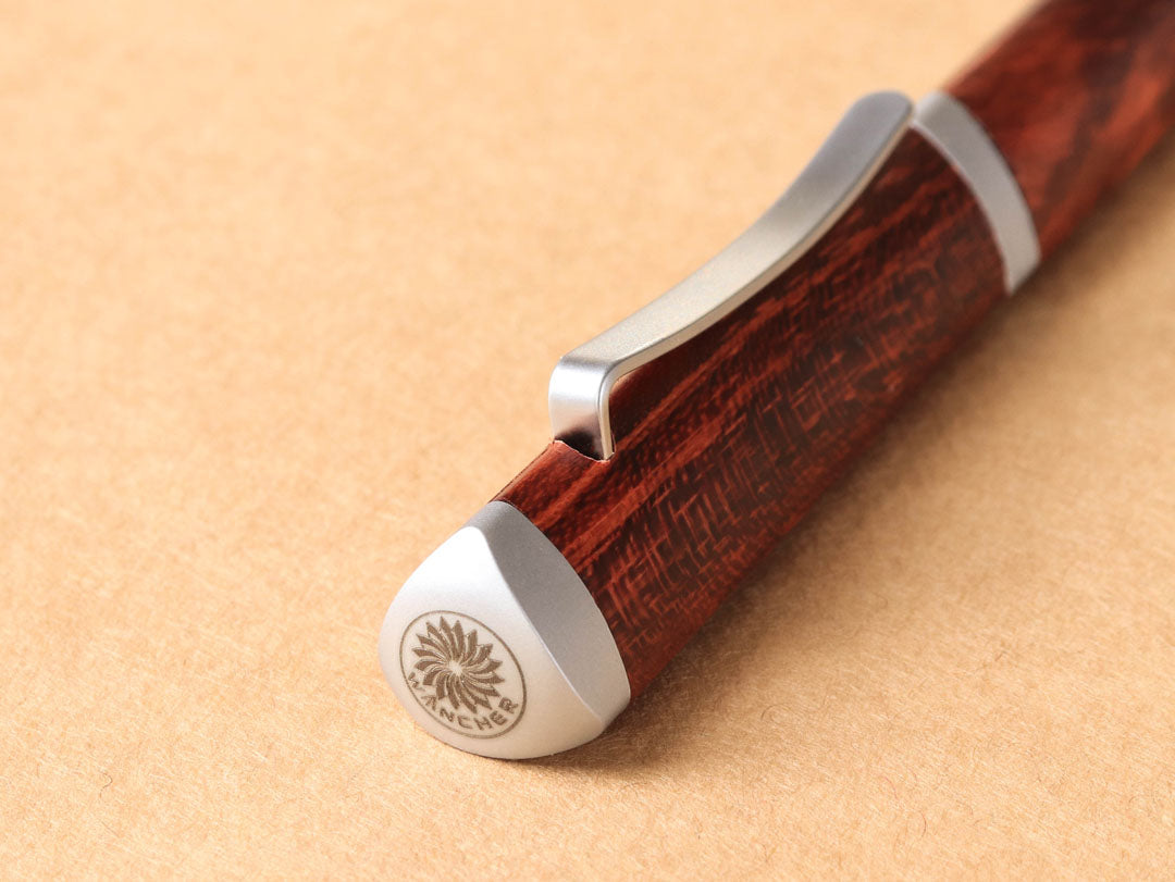 Meiboku Triangular Rosewood Ballpoint Pen - Wancher Pen