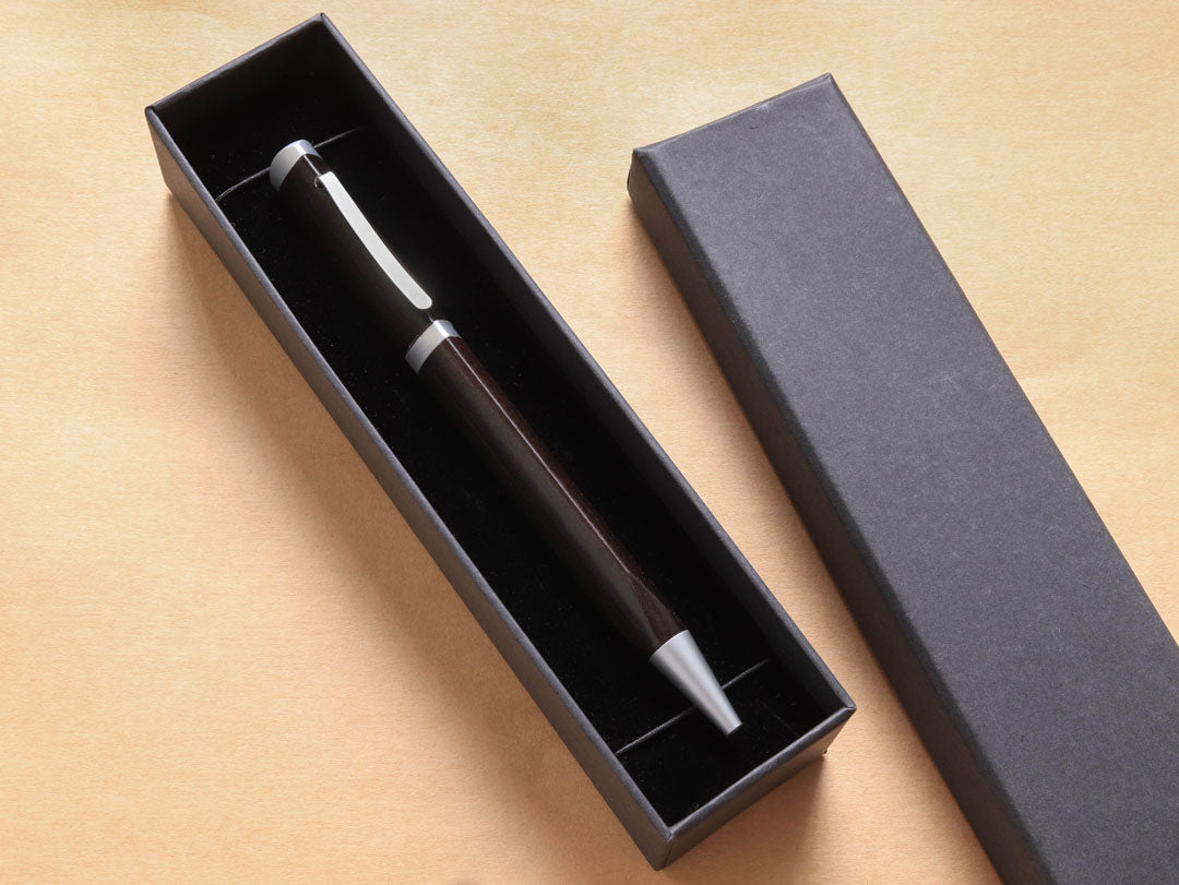 Meiboku Triangular Ebony Ballpoint Pen - Wancher Pen