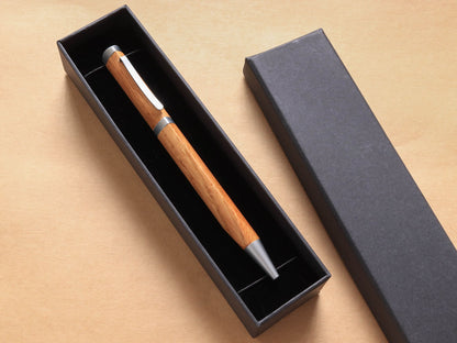 Meiboku Triangular Oak Ballpoint Pen - Wancher Pen