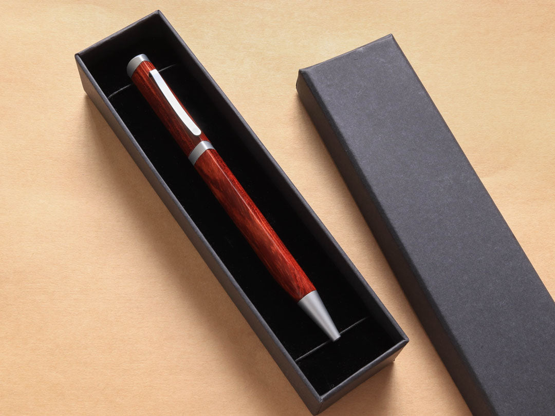 Meiboku Triangular Rosewood Ballpoint Pen - Wancher Pen