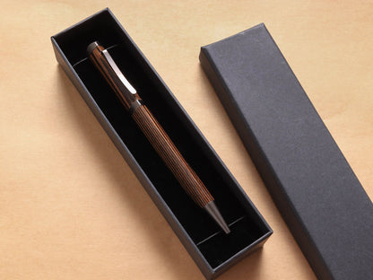 Meiboku Triangular Golden Sandalwood Ballpoint Pen - Wancher Pen